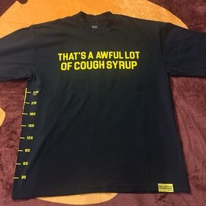Desto Dubb That's A Awful Lot Of Cough Syrup Black Cotton T-Shirt Size L